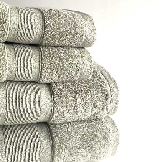 Combed Turkish Cotton Towel Set in Pale Sage color