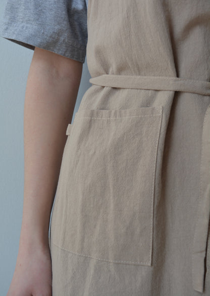 Cotton Apron in Beige