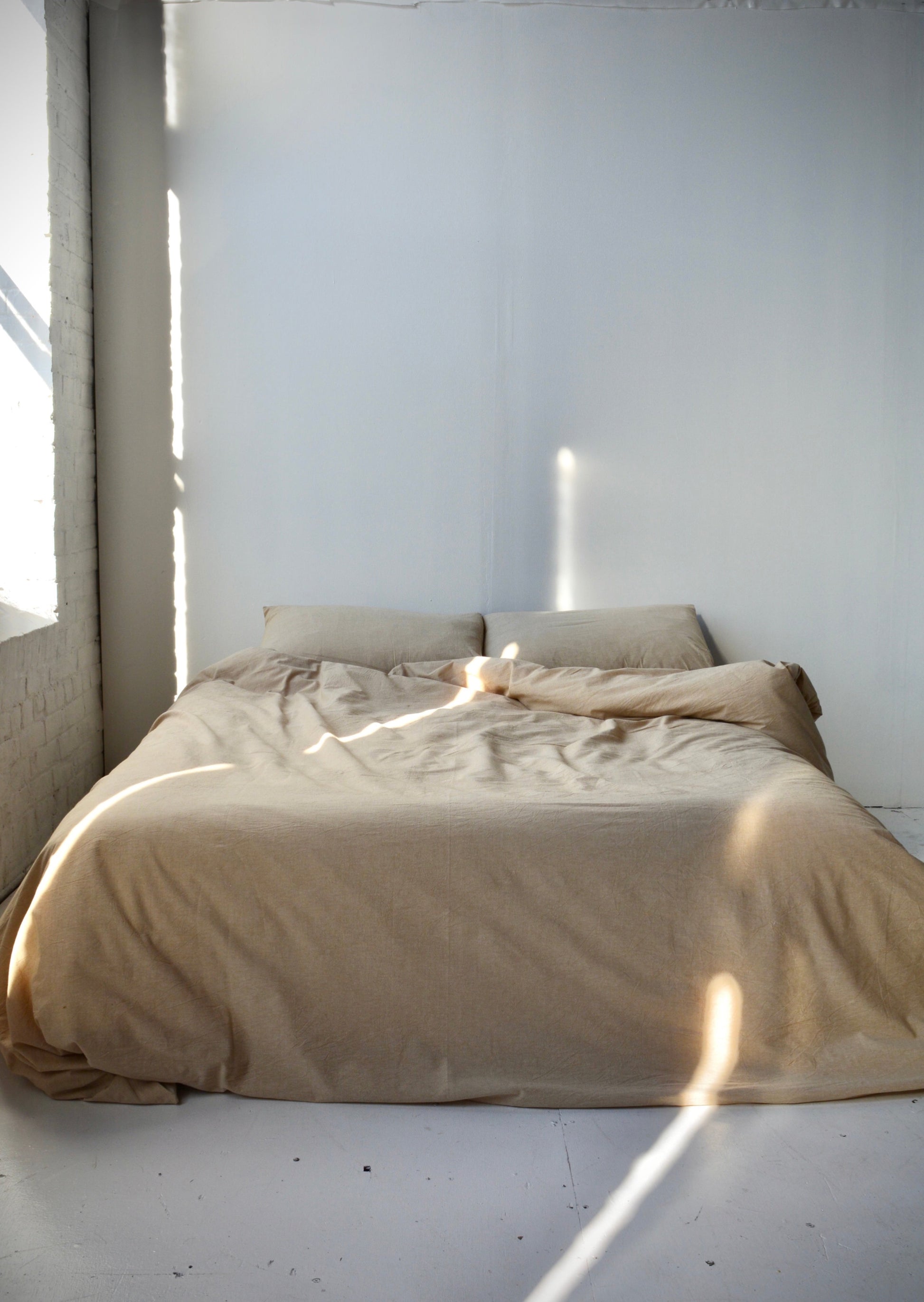 Full/Queen   Cotton Duvet cover Set in Sand Dune (Beige) color