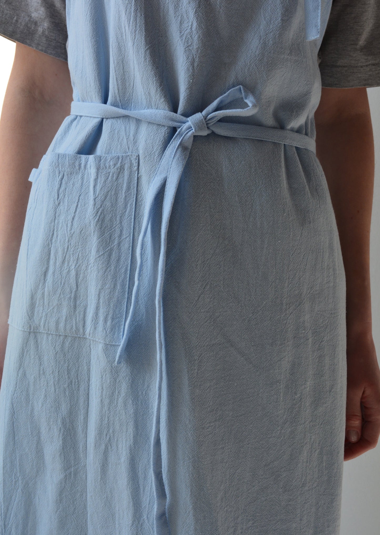 Cotton Apron in Light Blue