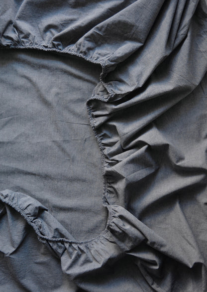 Fitted Sheets, King size in Graphite Grey color