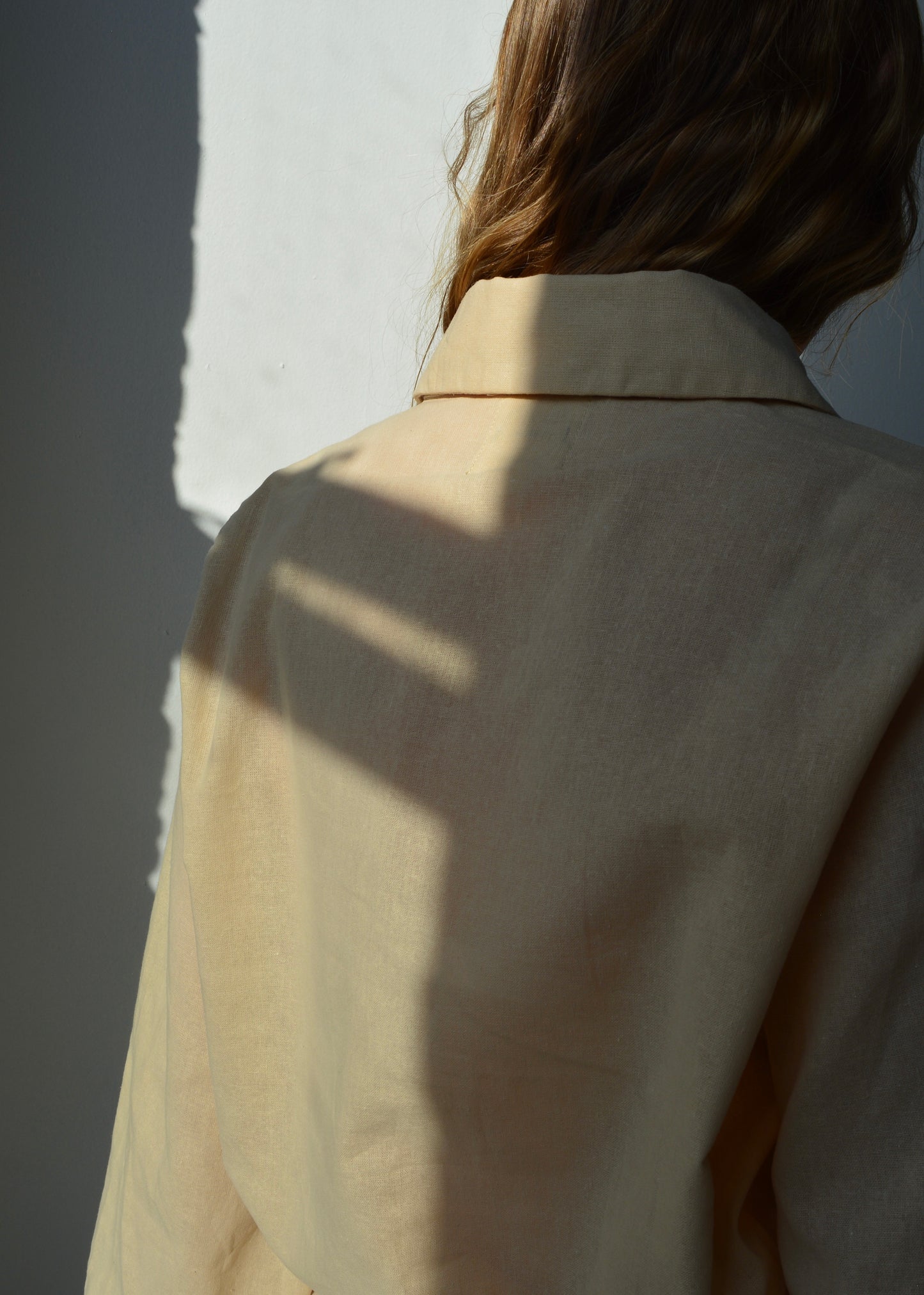 Cotton Blouse in Beige color