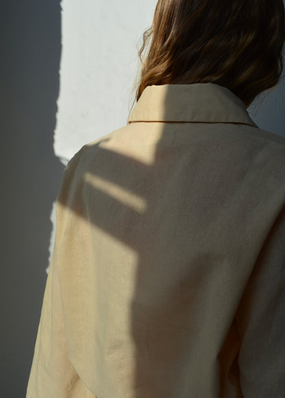 Cotton Blouse in Beige color