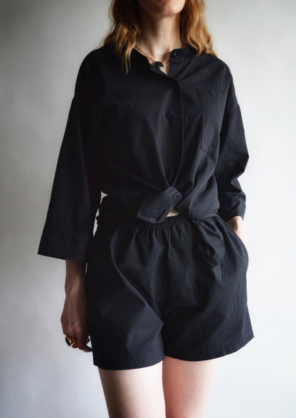 Cotton Shirt in Onyx color
