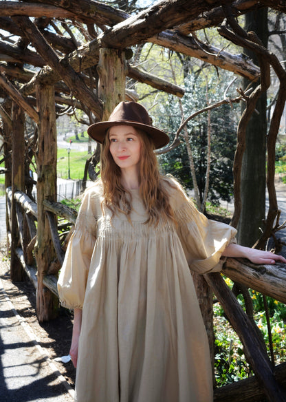 Oversize Dress Linen&Cotton in Matte Beige