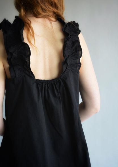Cotton Loungewear Set in Black
