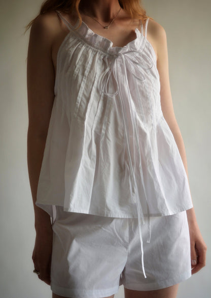 Cotton Loungewear Set in White
