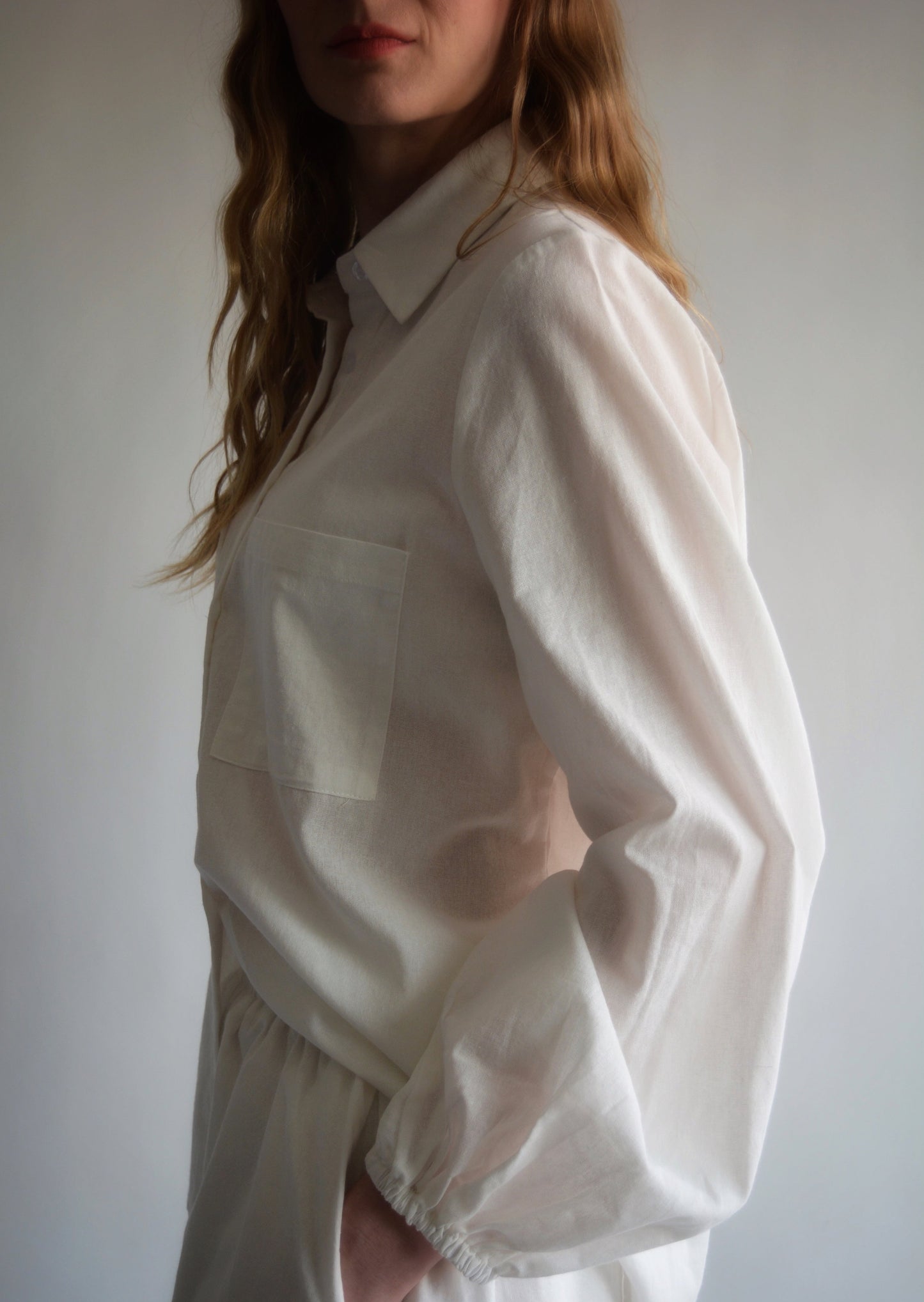 Cotton Blouse in White color