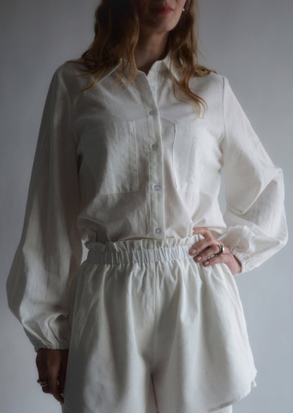Cotton Blouse in White color