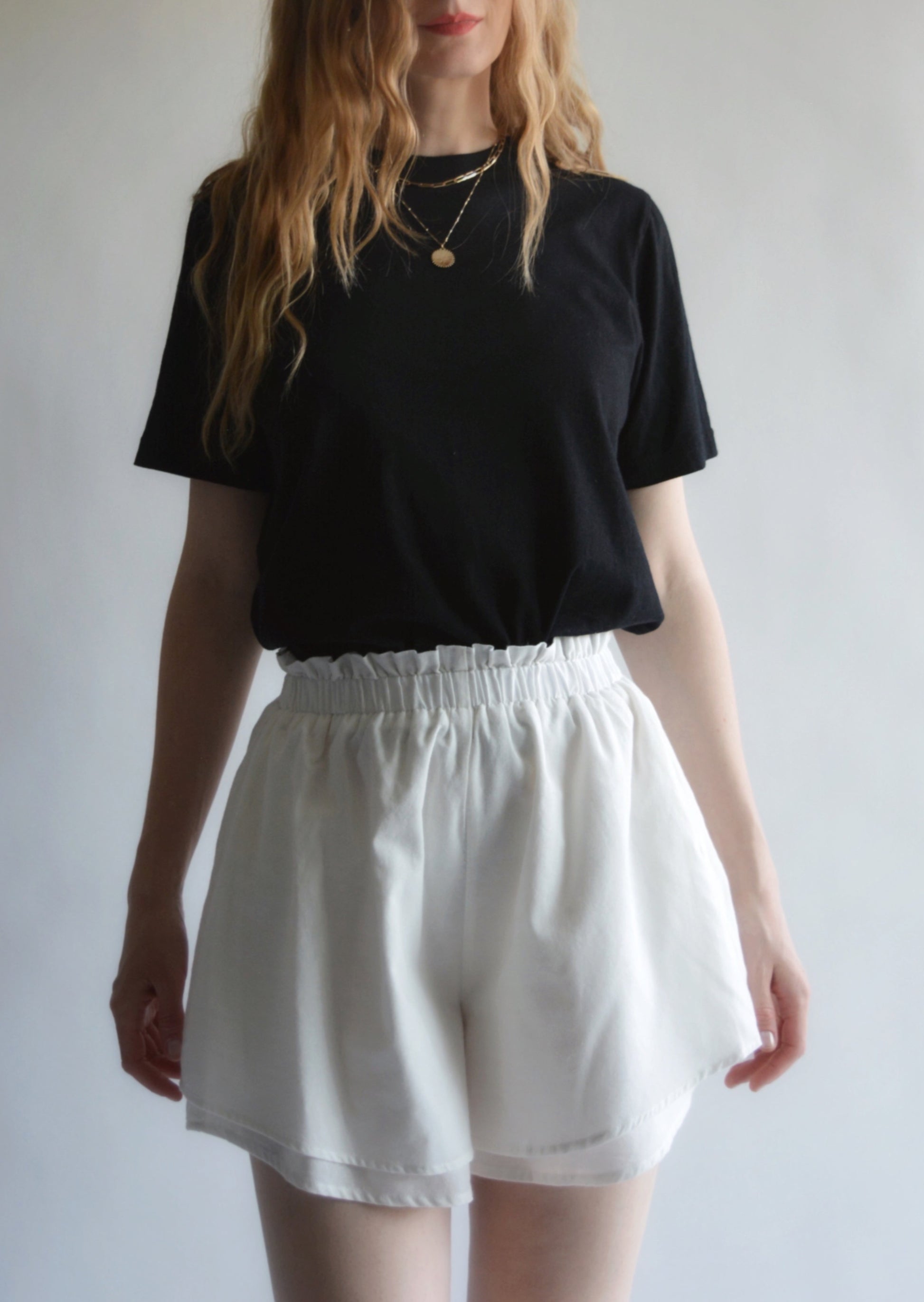 Cotton Shorts in White color