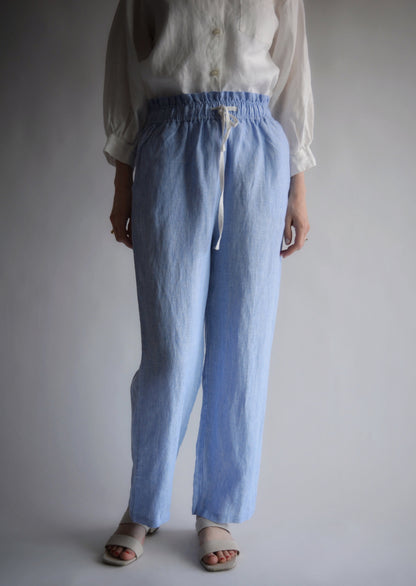 Linen Pants in Clear Sky color