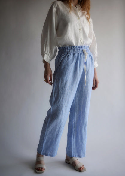 Linen Pants in Clear Sky color