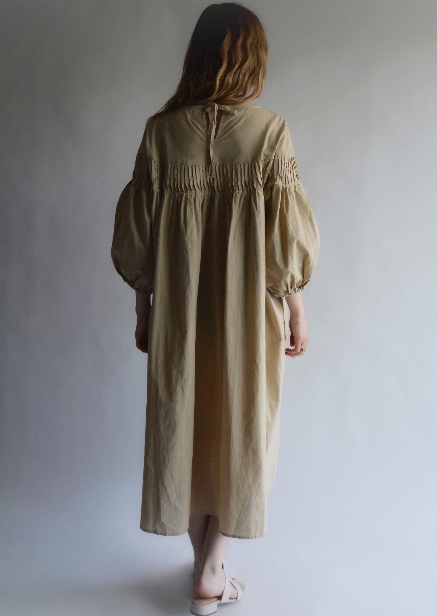 Oversize Dress Linen&Cotton in Matte Beige