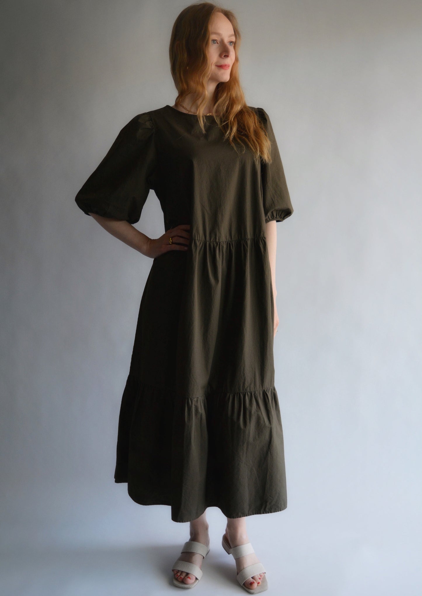 Dress in Olive Noir