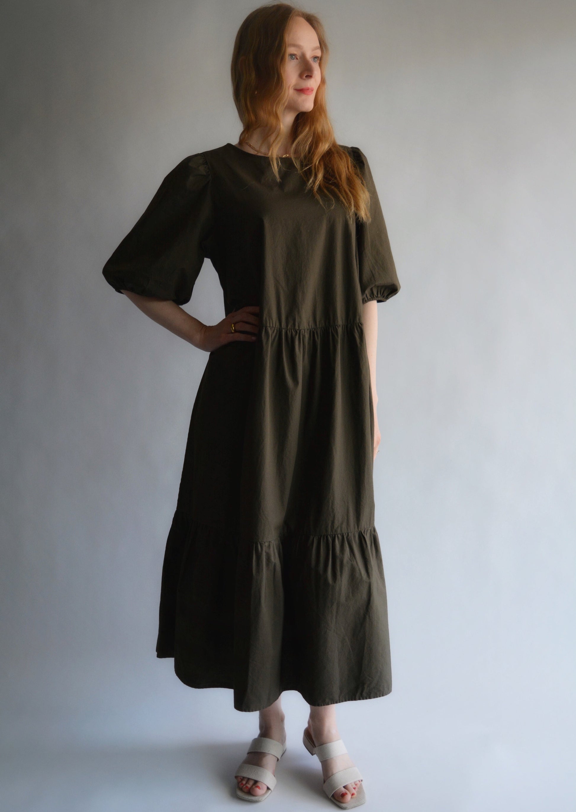 Dress in Olive Noir