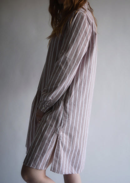 Powdered Lilac Striped Delight Dress