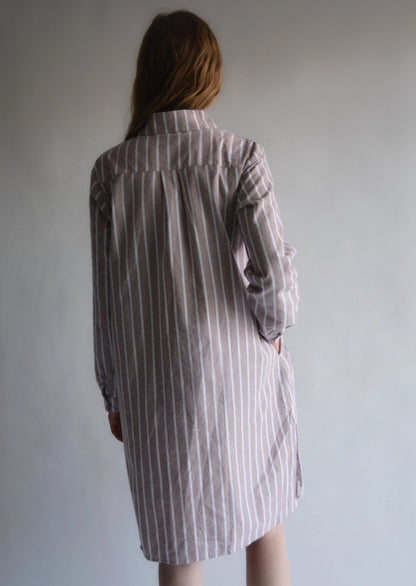 Powdered Lilac Striped Delight Dress