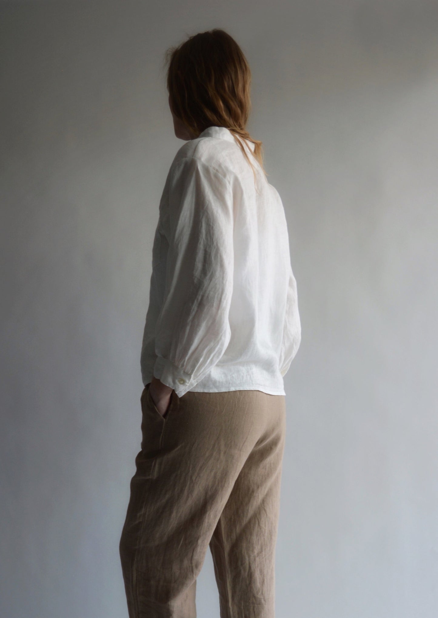 White Linen Blouse