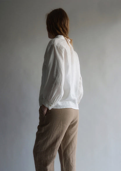 White Linen Blouse