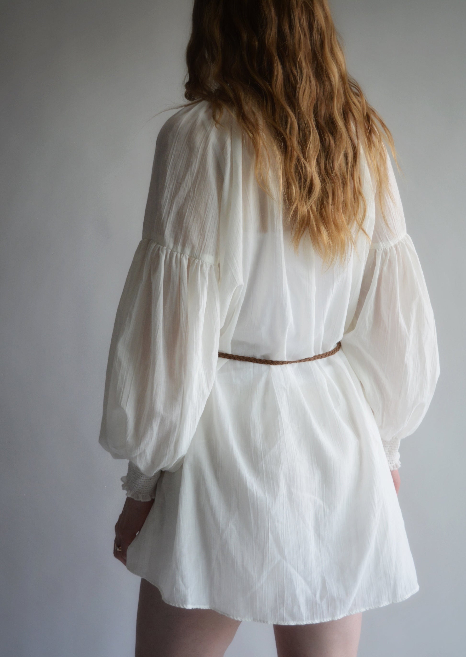Oversized Tunic Top in White