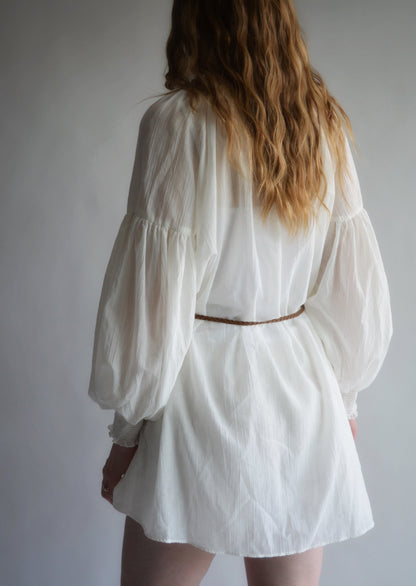 Oversized Tunic Top in White
