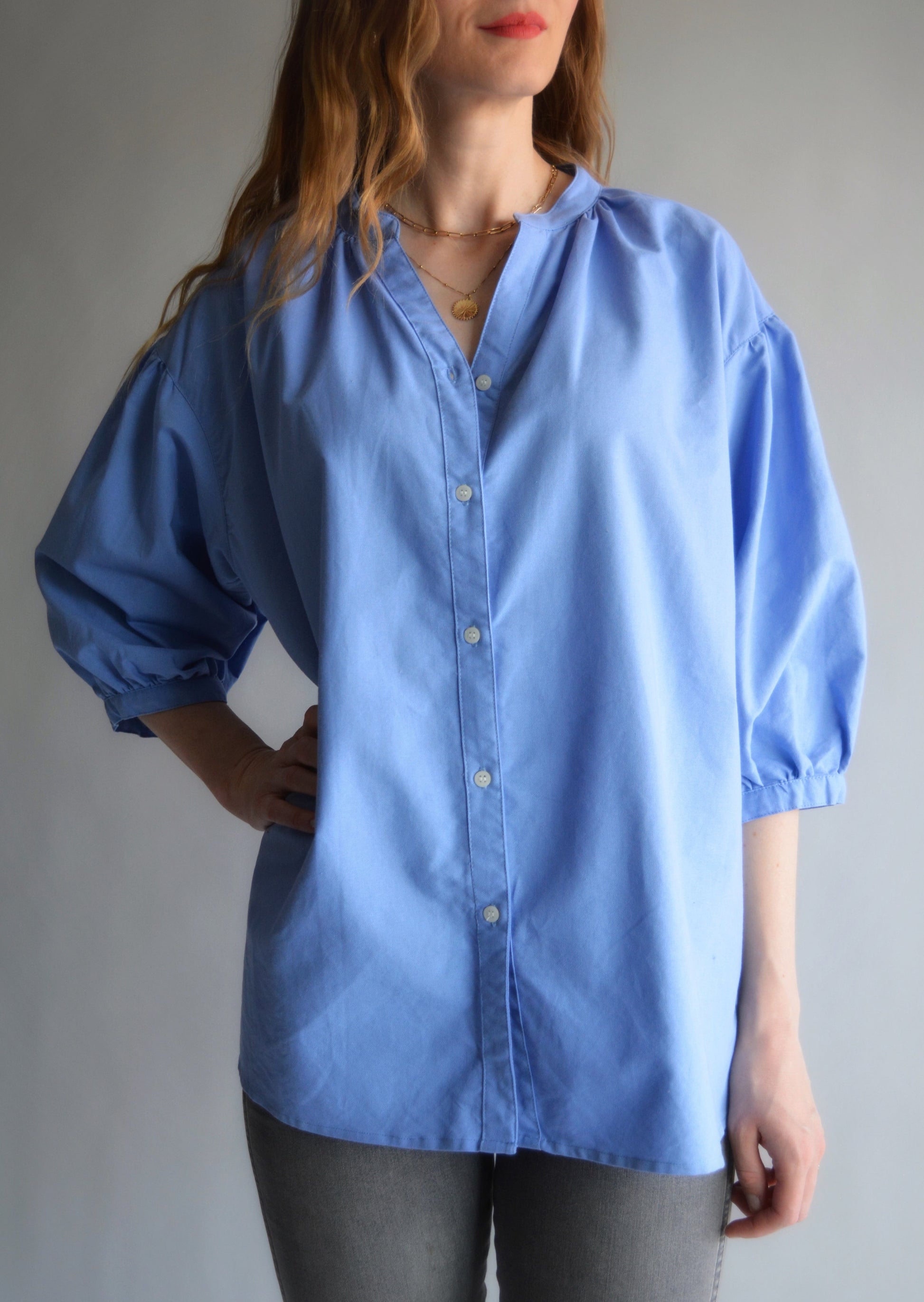 Blouse in Cornflower Blue