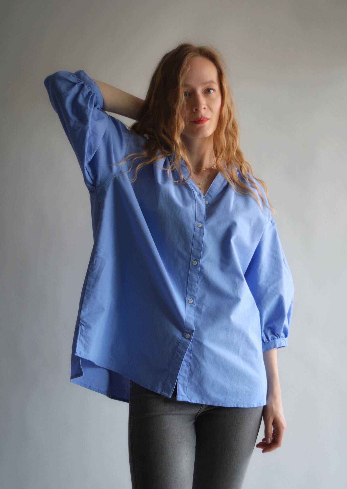 Blouse in Cornflower Blue