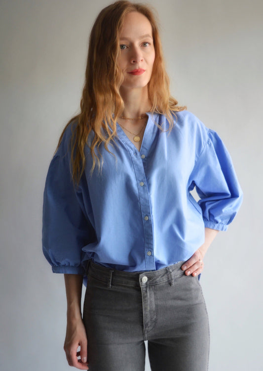 Blouse in Cornflower Blue