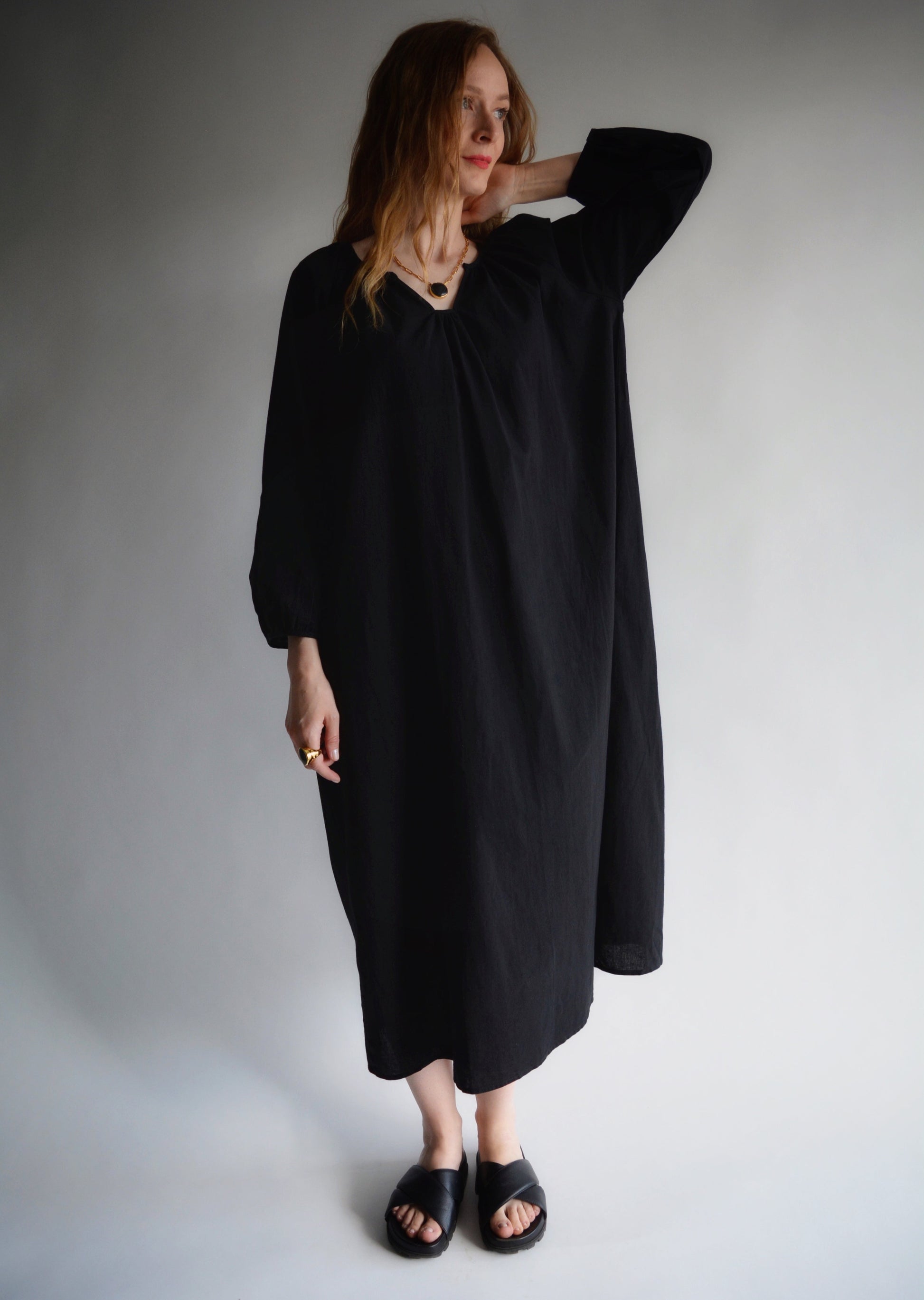 Oversized dress in Black color