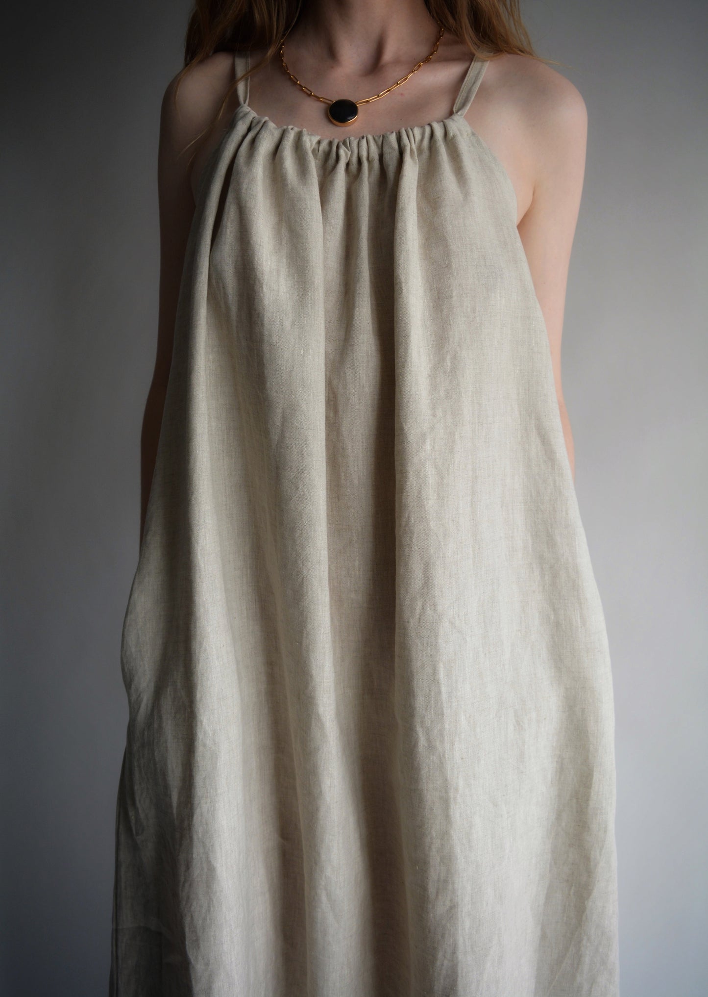 Oversized Natural Linen Dress