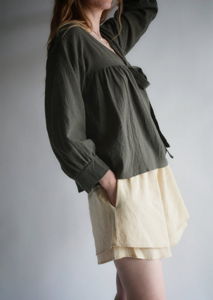 Top in Dark Emerald color