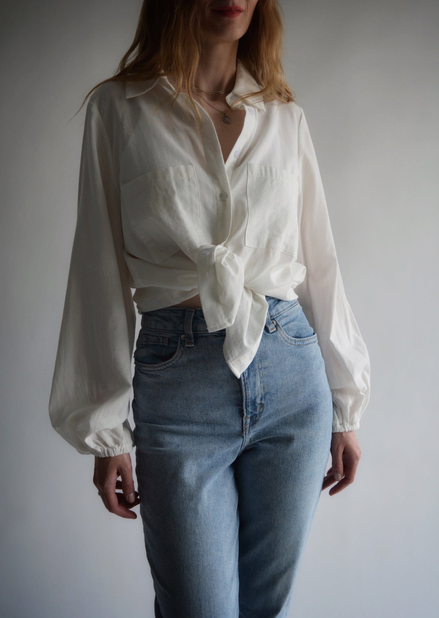 Cotton Blouse in White color