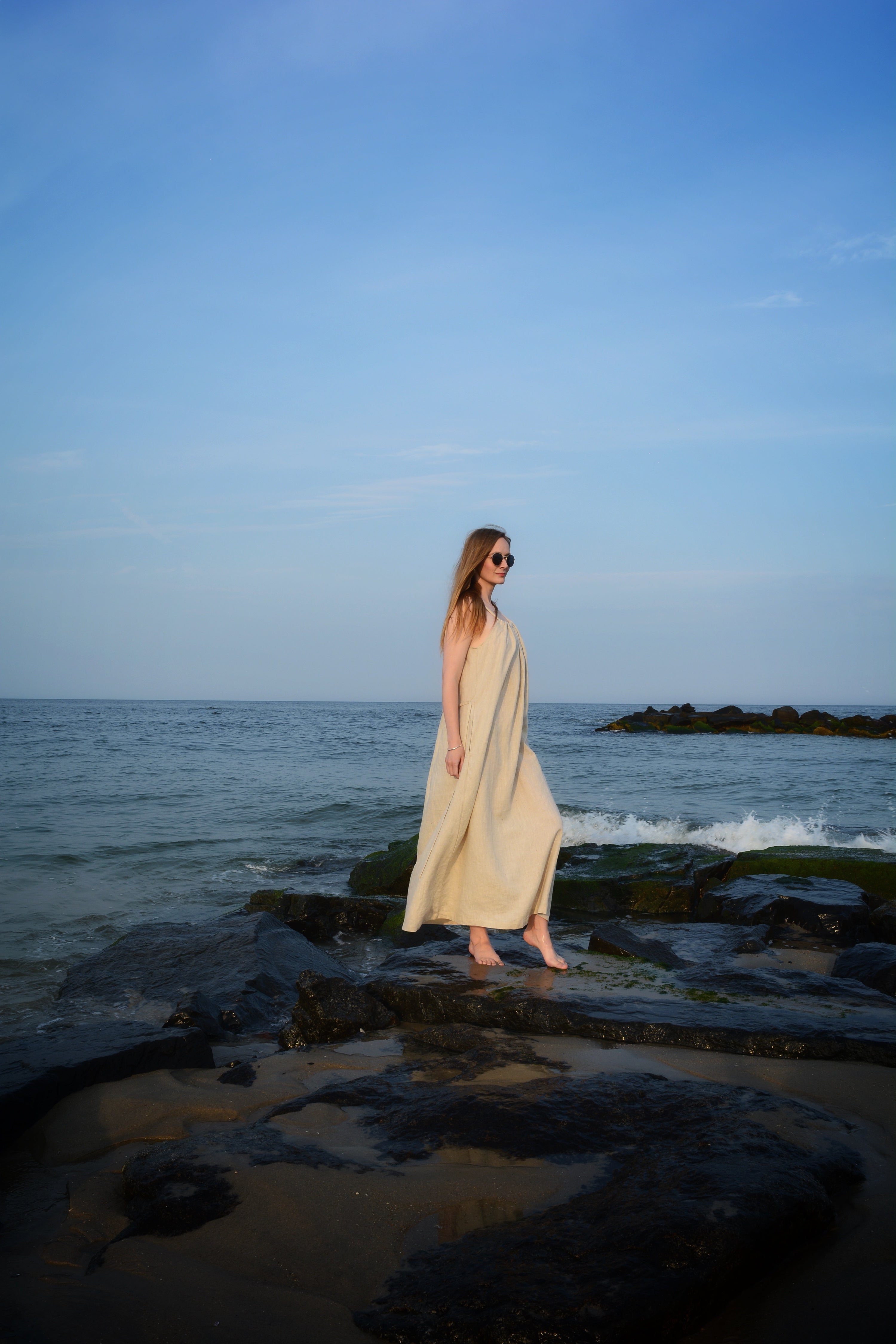 100% European linen dress