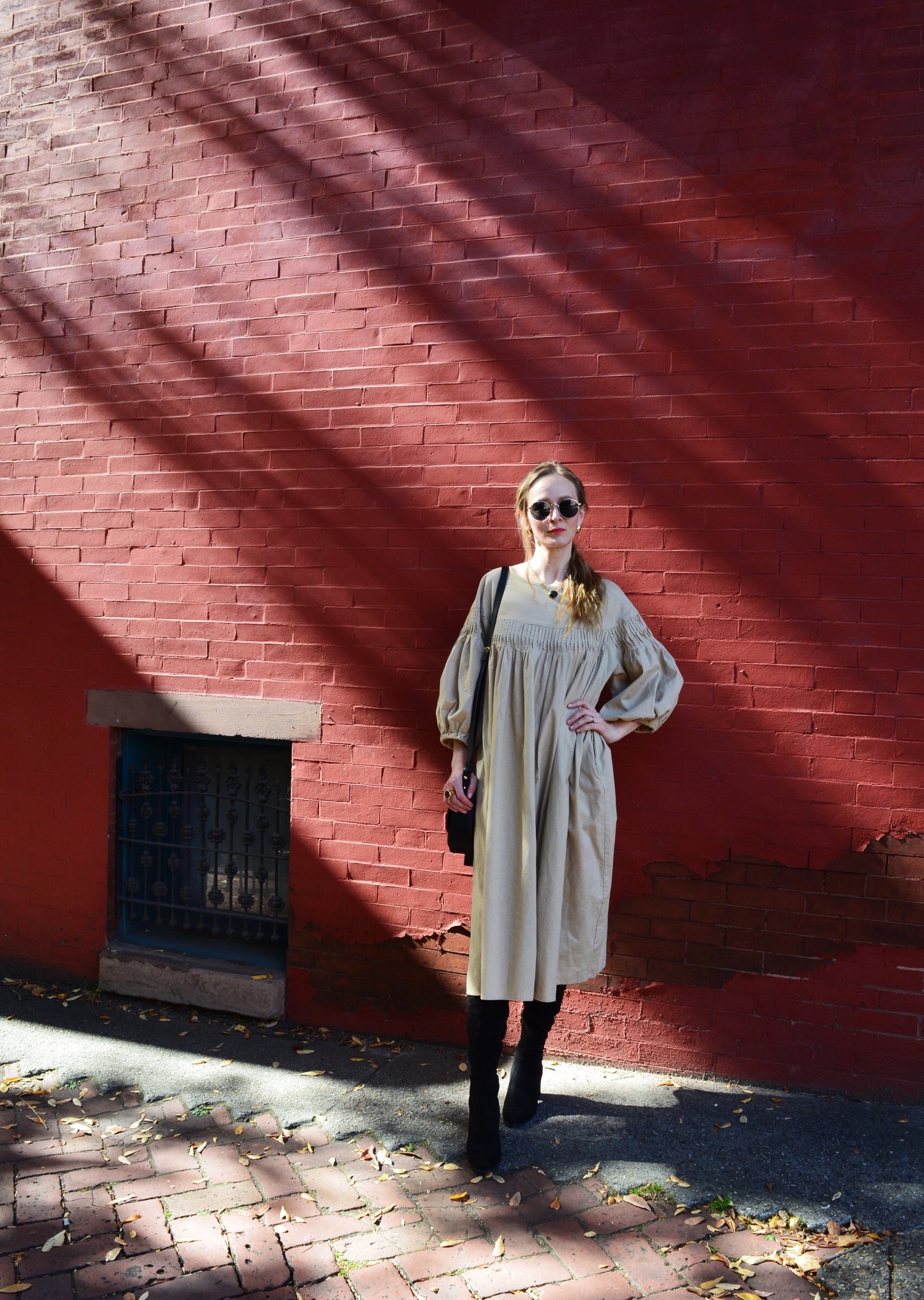 Oversize Dress Linen&Cotton in Matte Beige