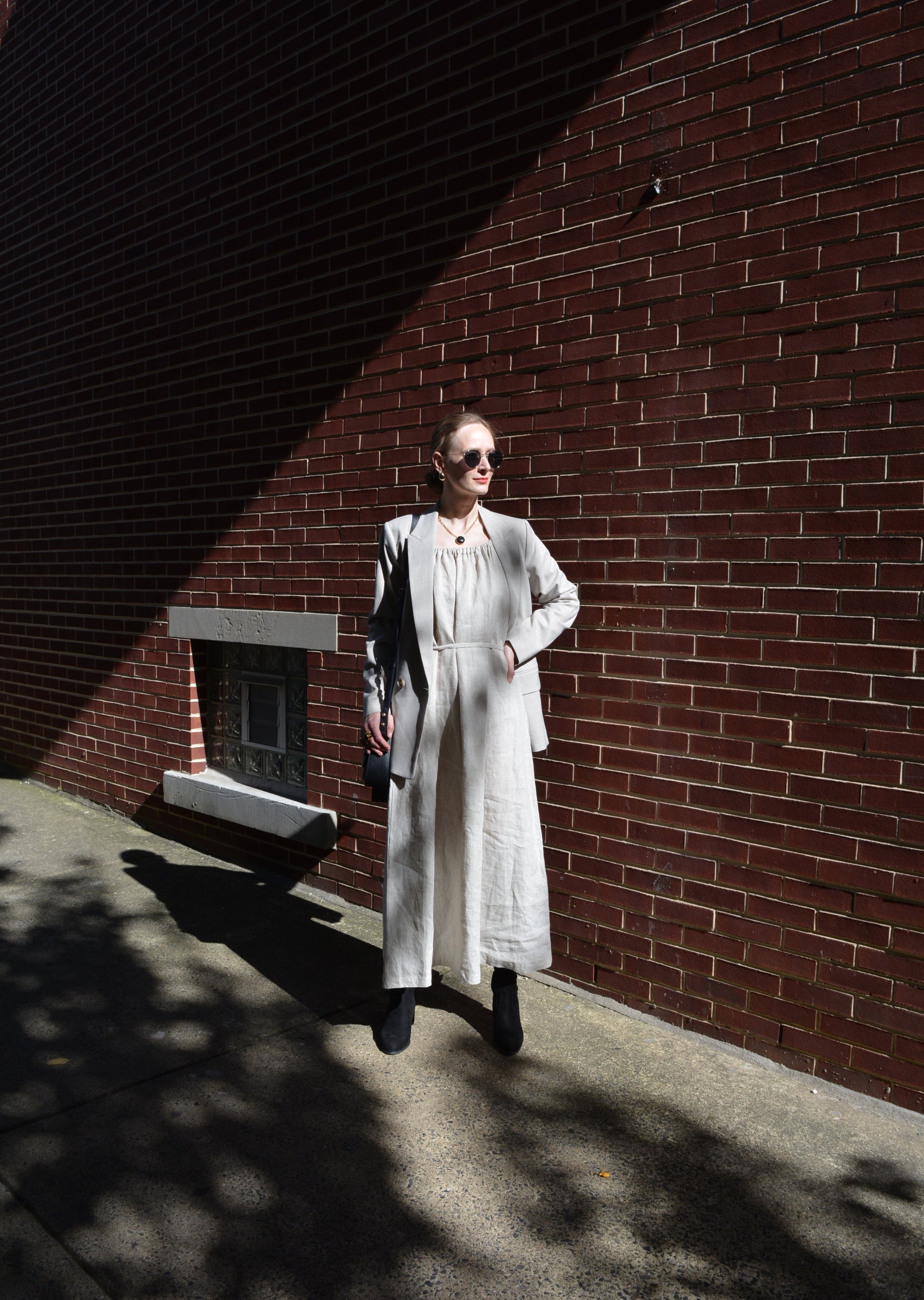 Oversized Natural Linen Dress