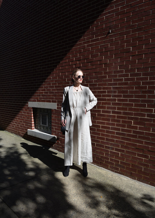 Oversized Natural Linen Dress