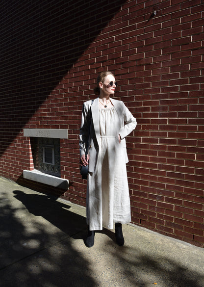 Oversized Natural Linen Dress