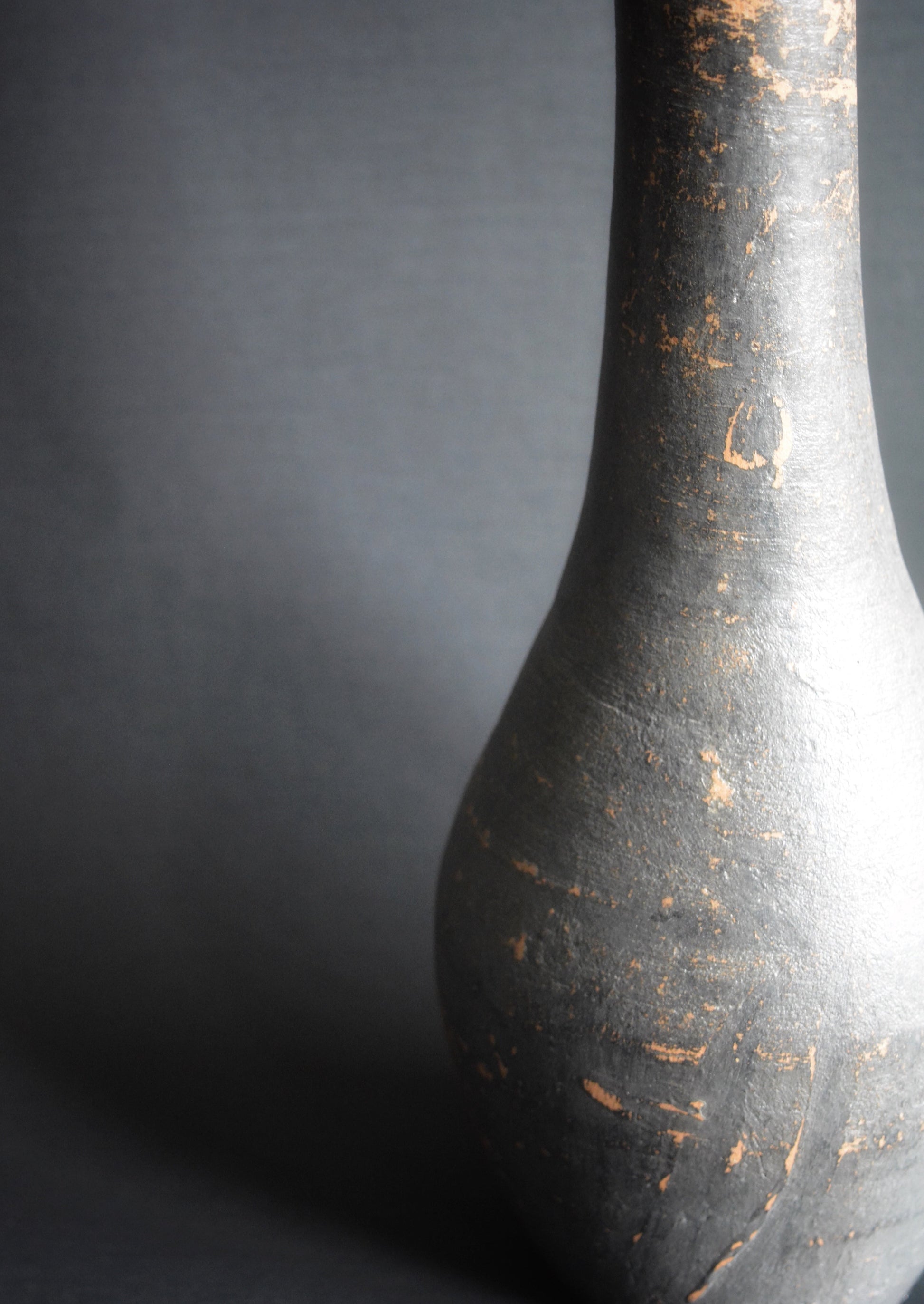Graphite Black Limited Edition Handcrafted Ceramic Vase