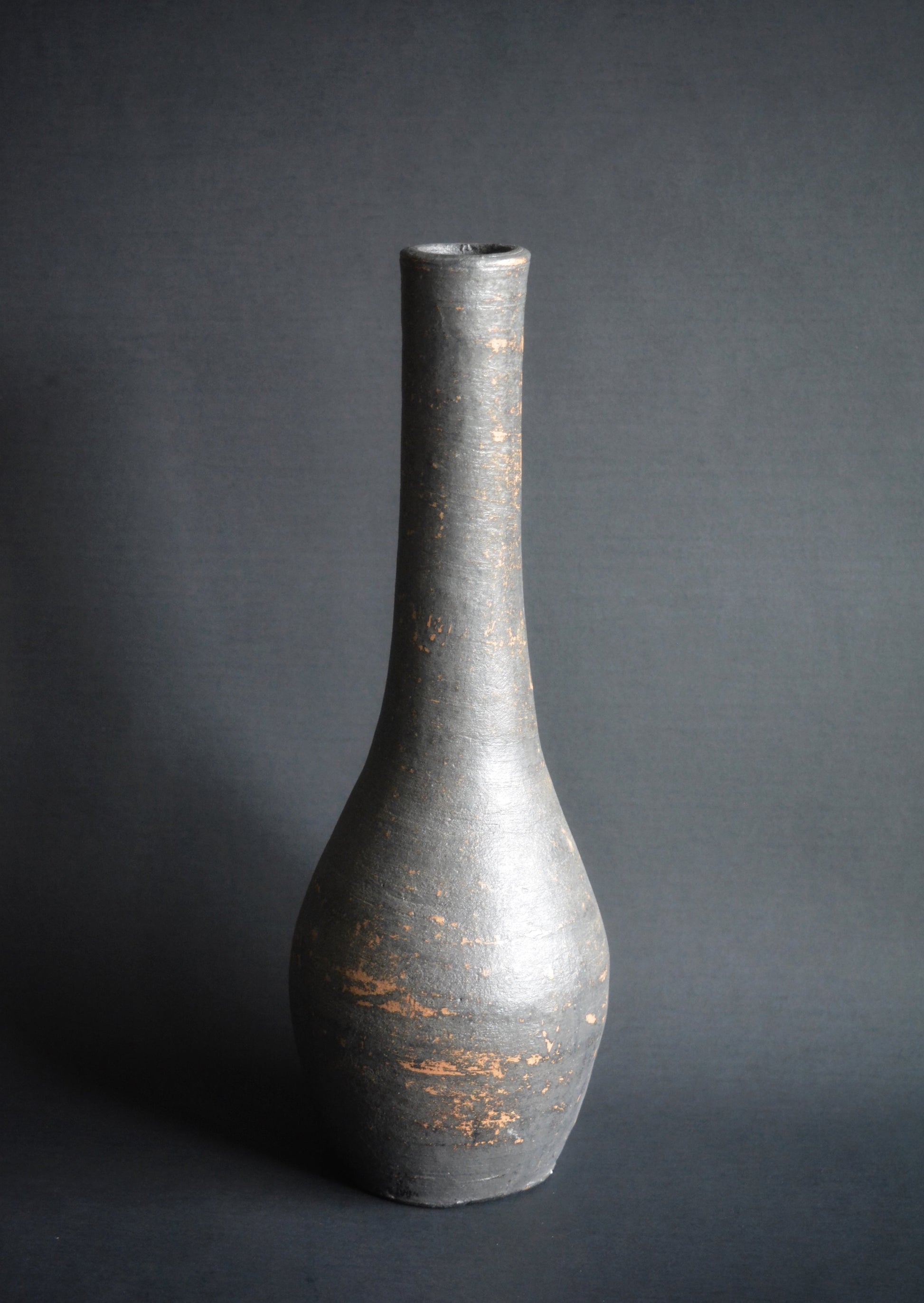 Graphite Black Limited Edition Handcrafted Ceramic Vase