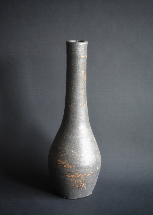Graphite Black Limited Edition Handcrafted Ceramic Vase