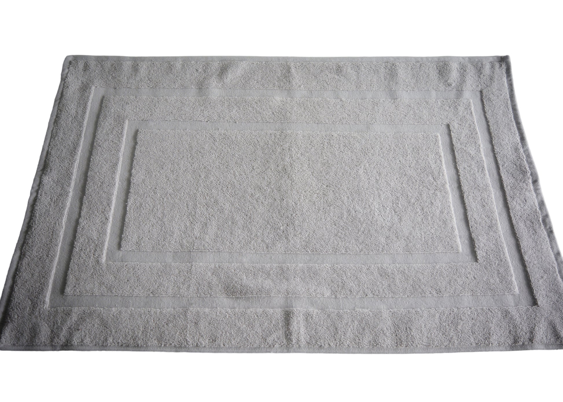 100% Ring Spun Cotton Bath Rug in Pearl Grey color
