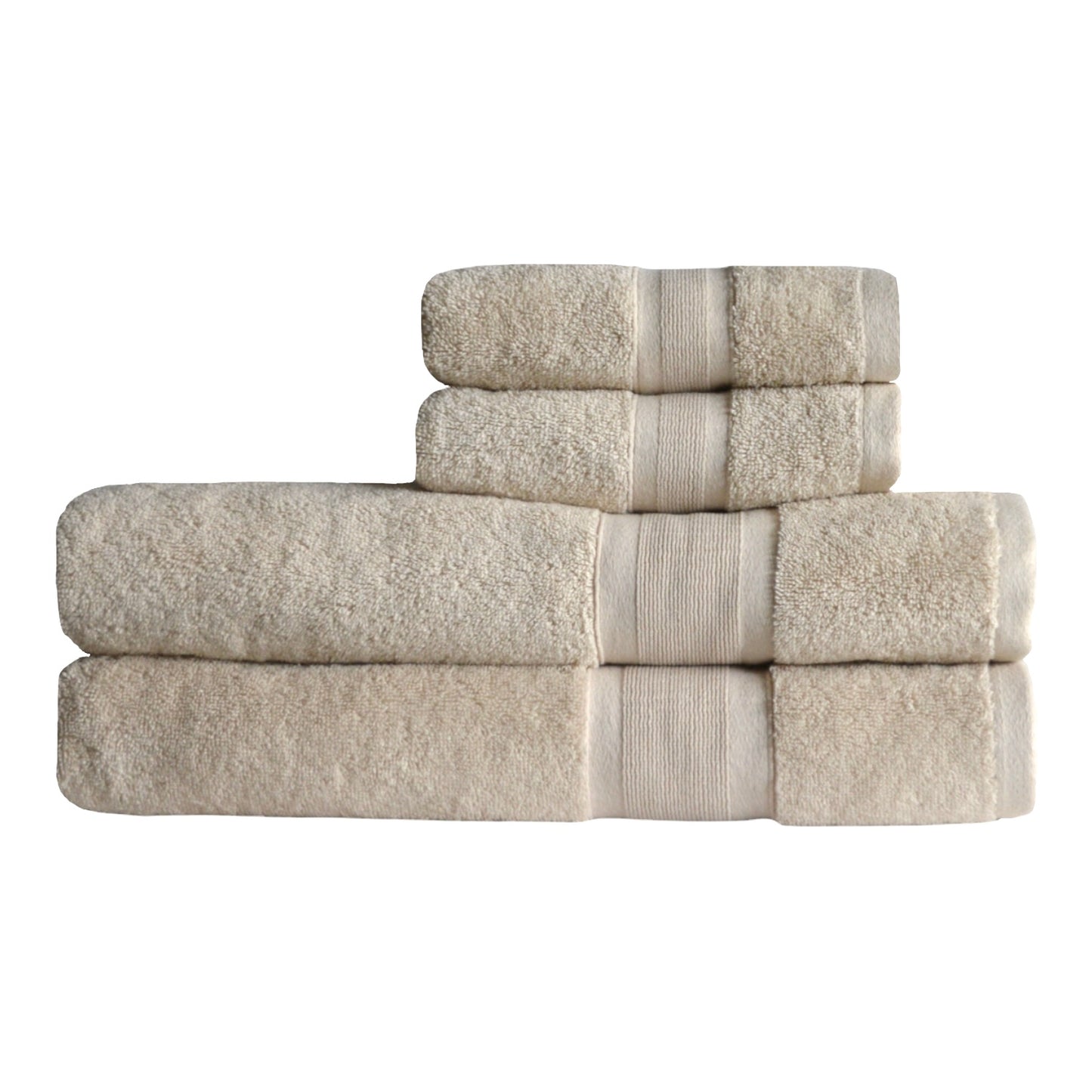 Combed Turkish Cotton Towel Set in Ivory color