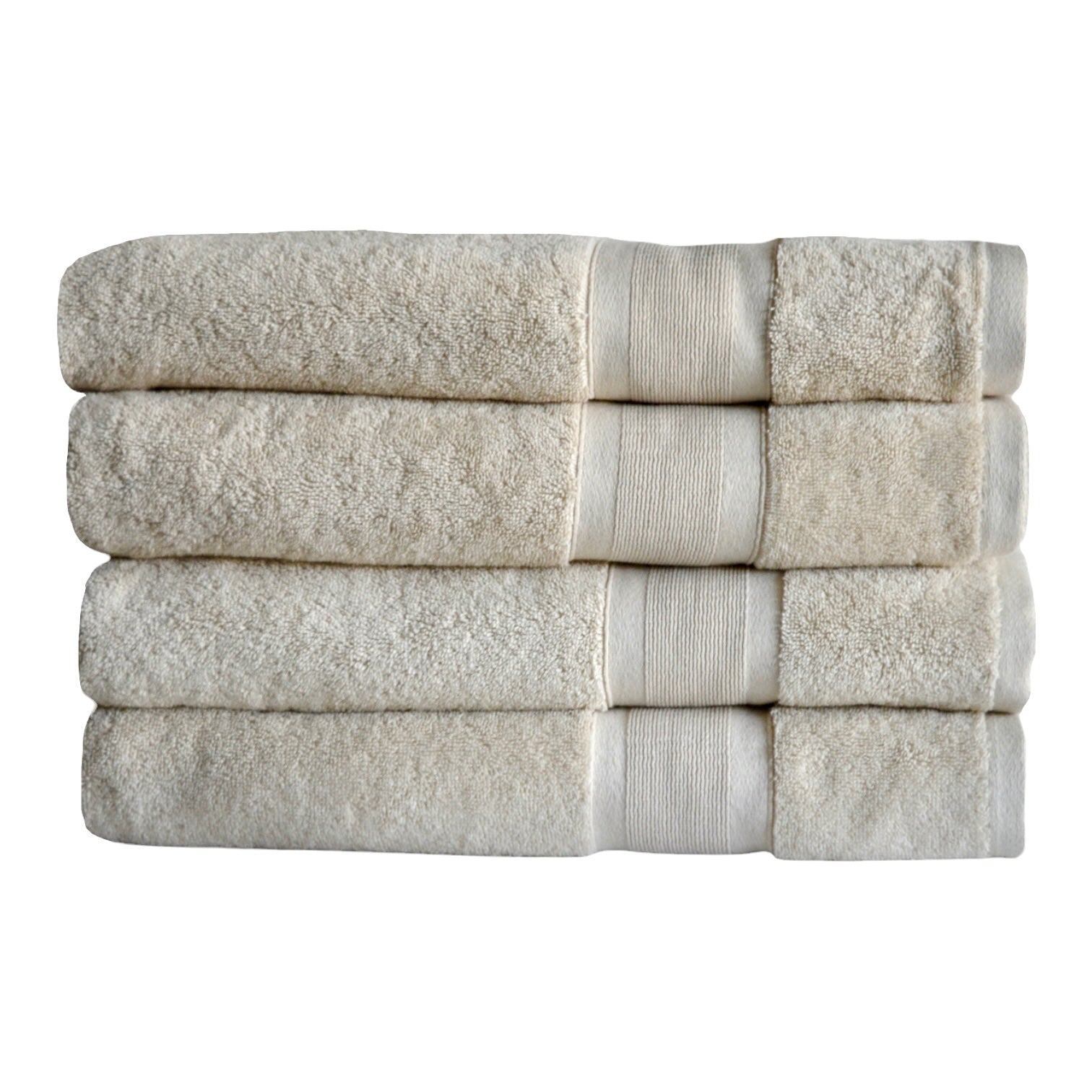 Combed Turkish Cotton Towel Set in Ivory color