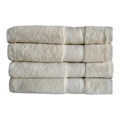Combed Turkish Cotton Towel Set in Ivory color