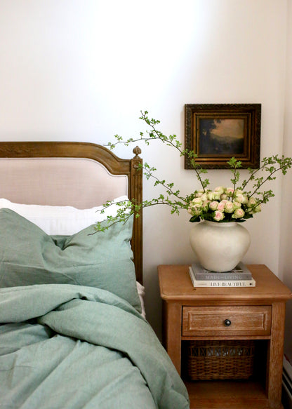 King/Cali King Cotton Duvet cover Set in Verdant Valley (Green) color