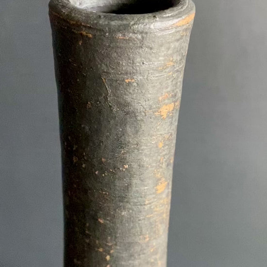 Graphite Black Limited Edition Handcrafted Ceramic Vase